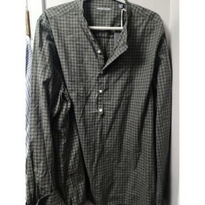 Michael Bastian Shirt Men's XXL Cotton Pullover Popover Tunic Check Plaid NWT